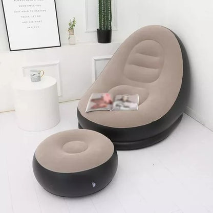 ✨ Sillón Inflable Sofá Portátil Plegable con Reposa Pies ✨